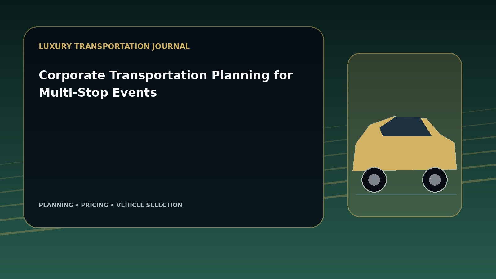 Corporate Transportation Planning for Multi-Stop Events
