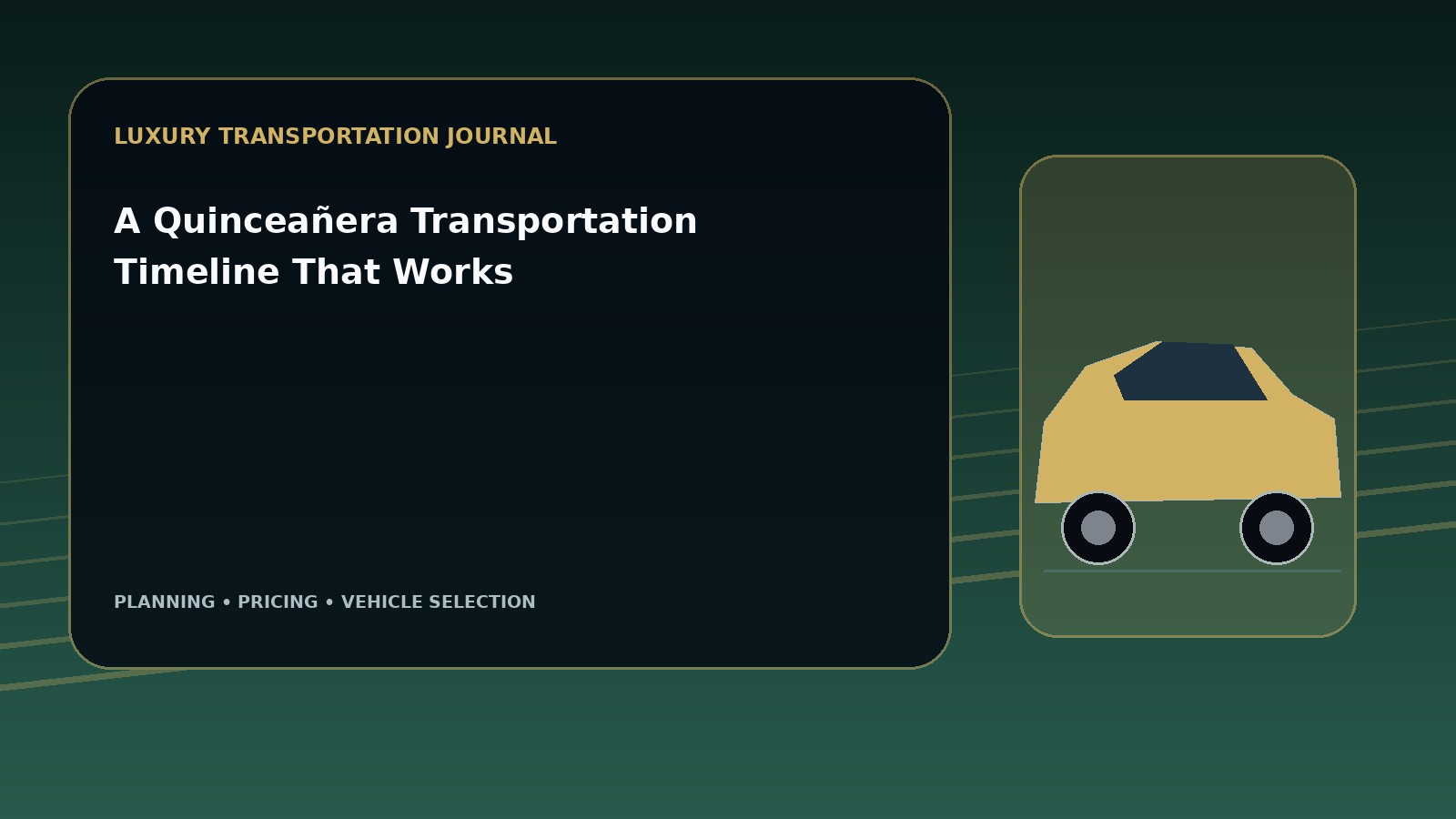 A Quinceañera Transportation Timeline That Works