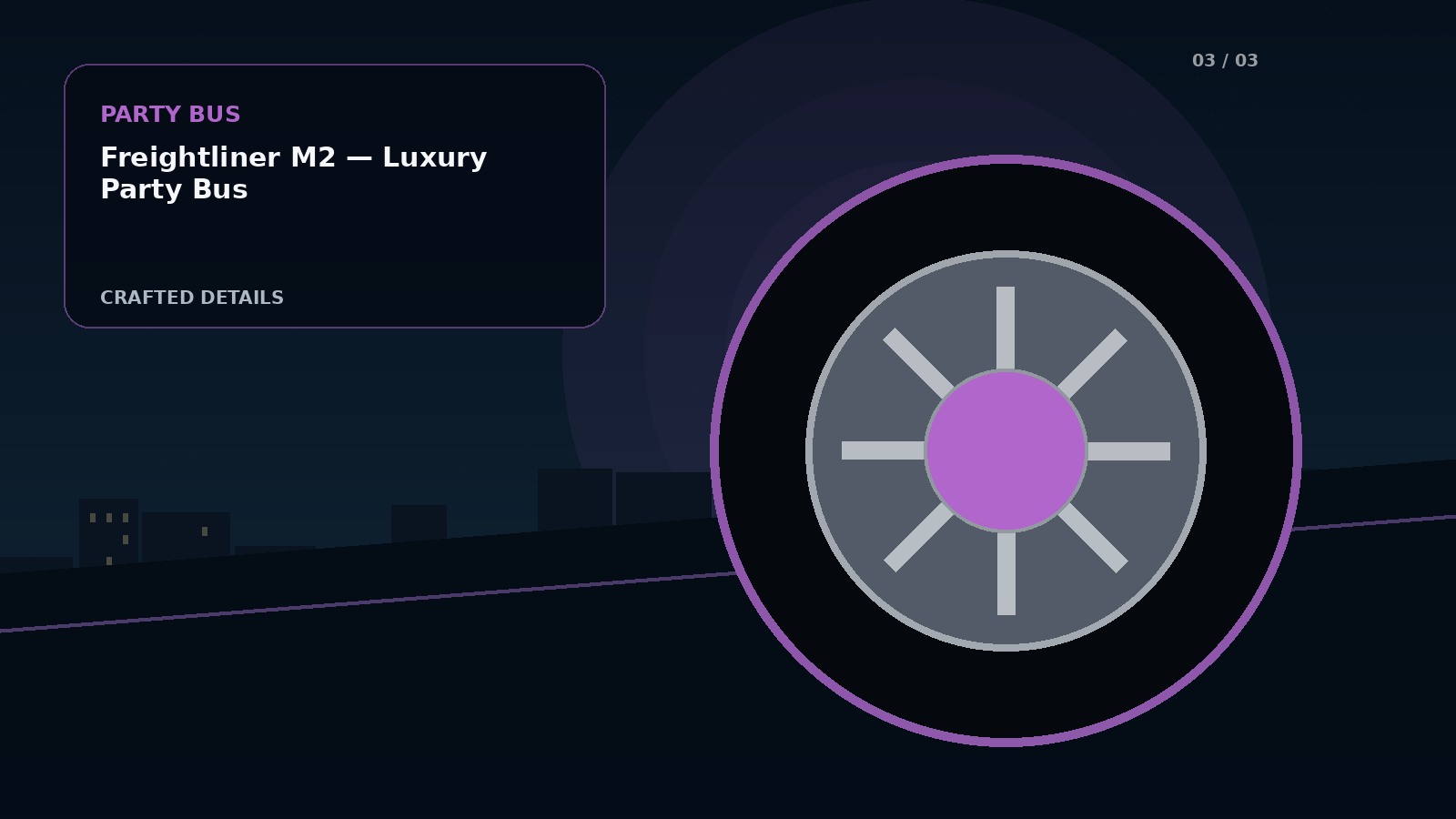 Freightliner M2 — Luxury Party Bus detail