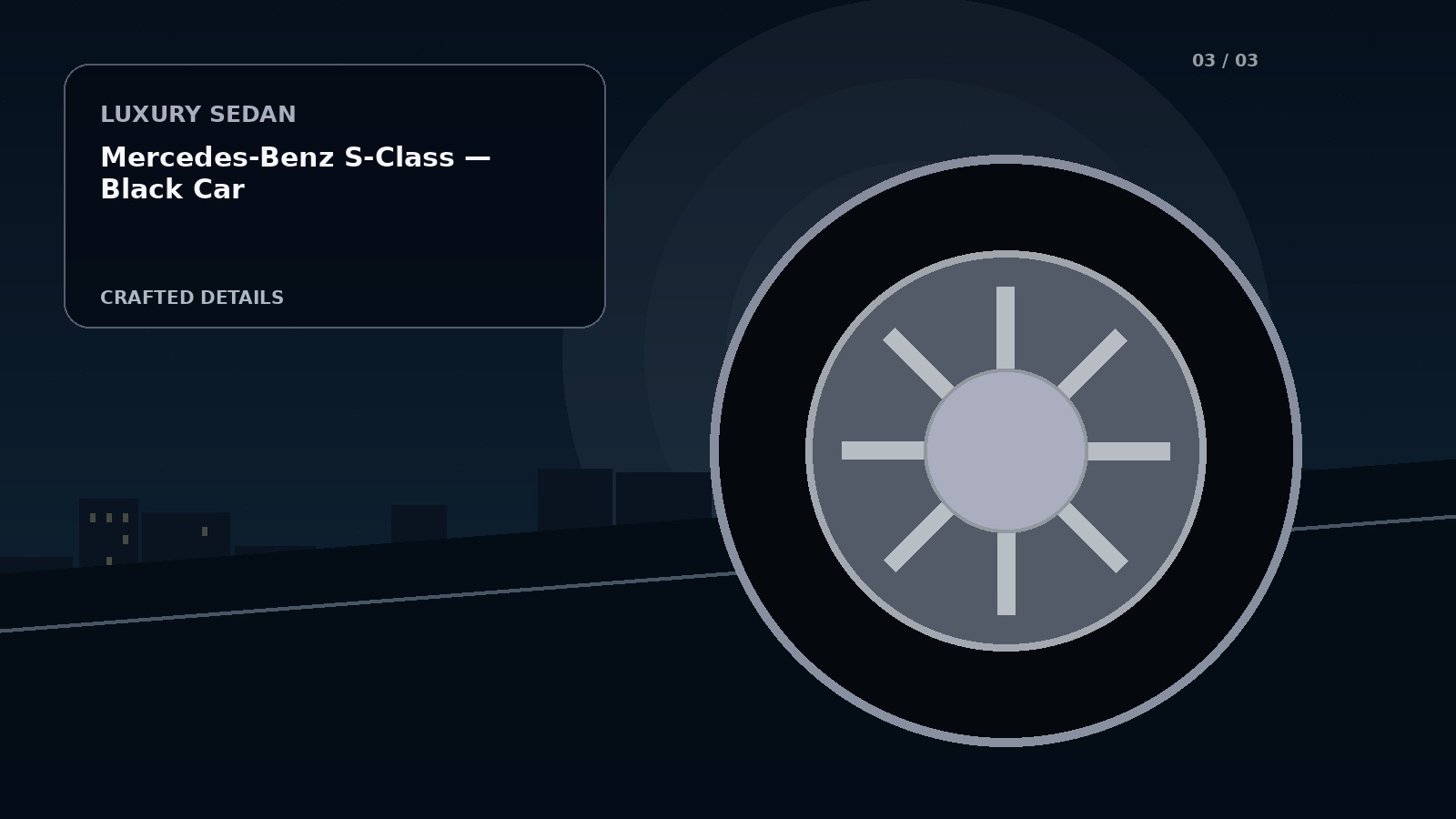 Mercedes-Benz S-Class — Black Car detail