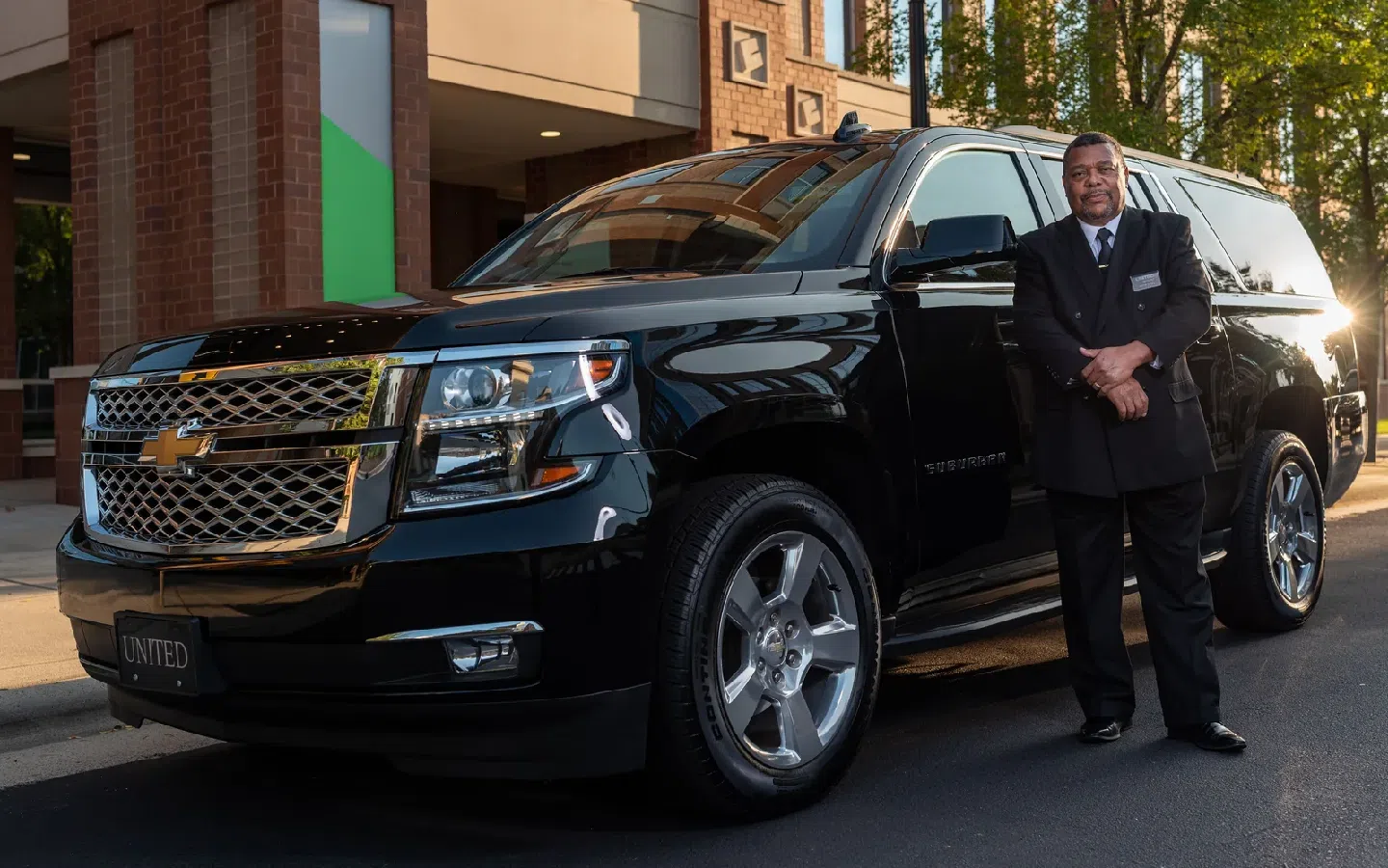 Executive black luxury SUV exterior