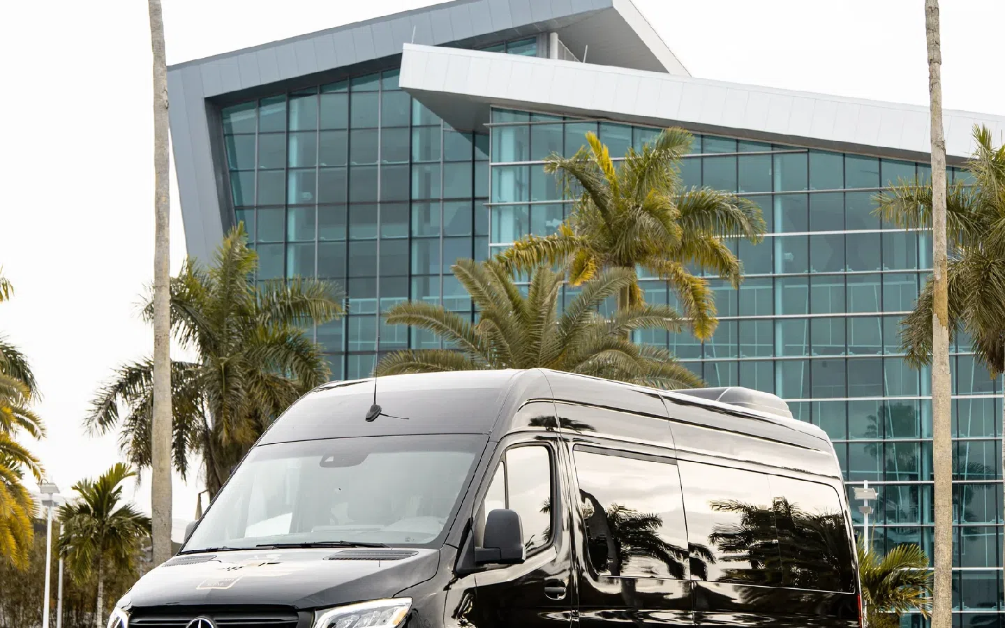 Luxury group transportation vehicle exterior