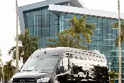 Black Mercedes luxury van exterior