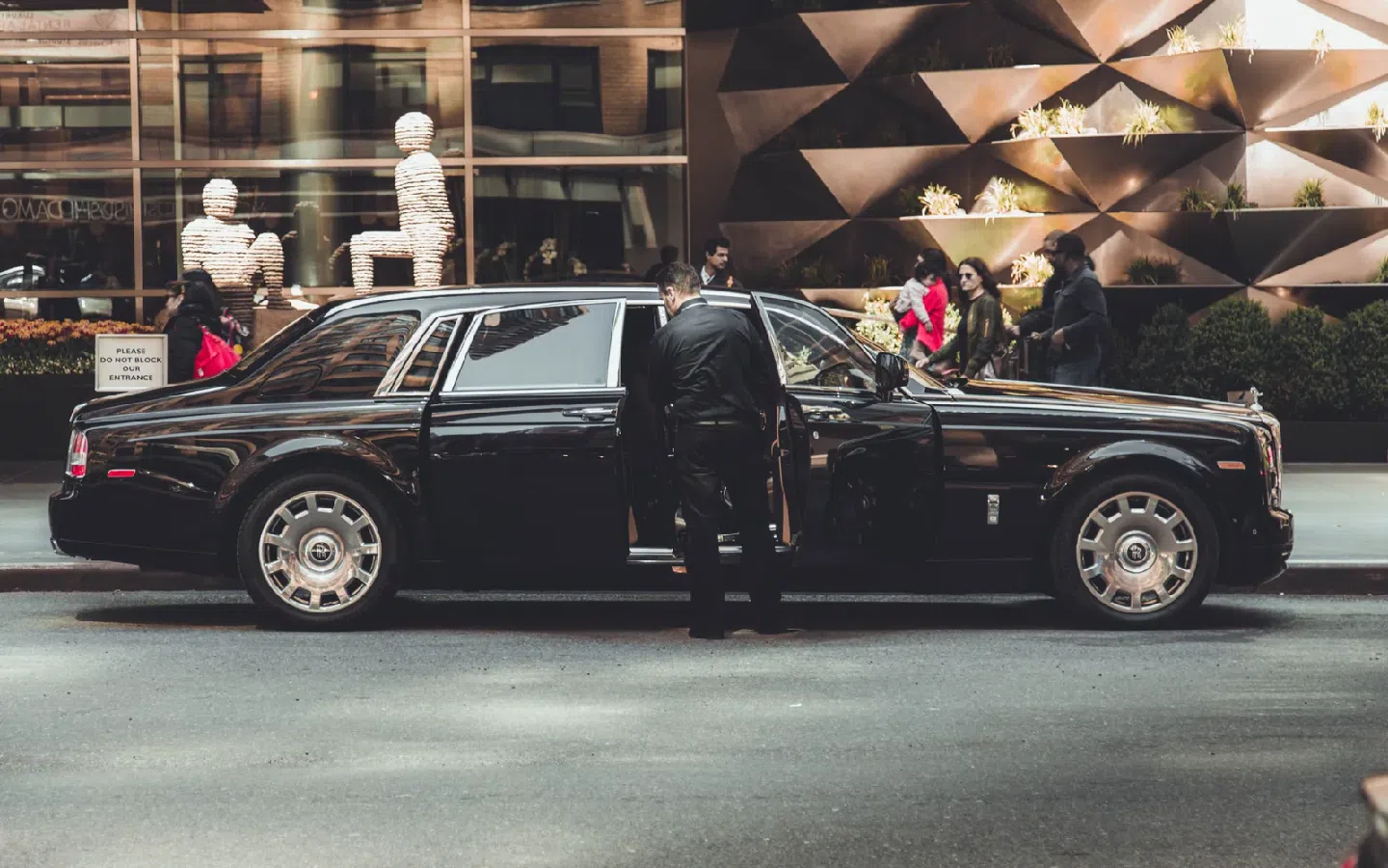 White Rolls-Royce wedding vehicle